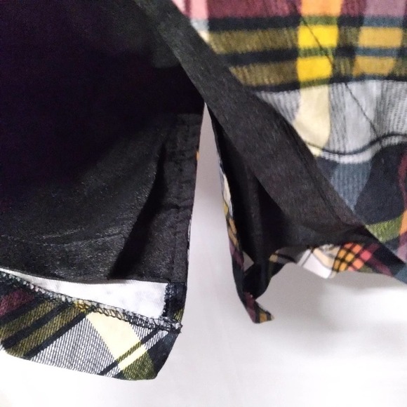 Jolie Moi Yellow Black Plaid Retro Sheath Dress - Picture 4 of 12